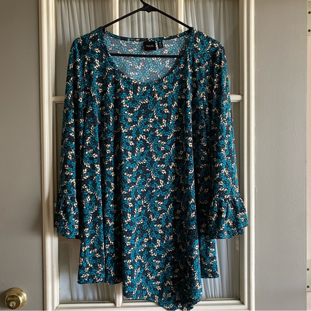 Rafaela Teal Floral Women's Top